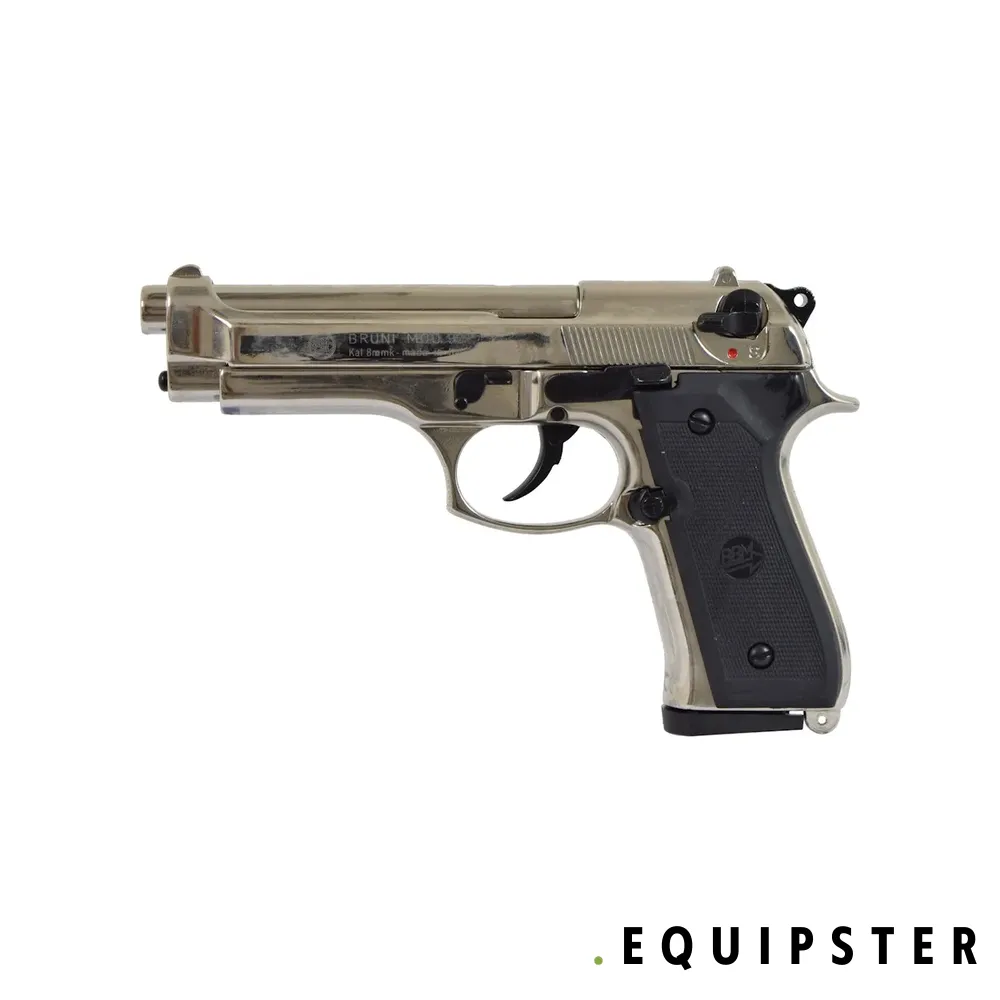 BRUNI Top Firing Blank Pistol 92 Caliber 8mm Nikel for Reliable Blank Firing